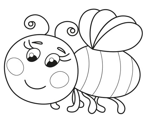 Dibujos De Linda Abeja Para Colorear Para Colorear Pintar E Imprimir