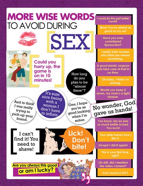 things you should avoid saying during sex