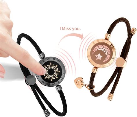 Totwoo Long Distance Touch Bracelets For Couples Vibration And Light Up For Love Couples