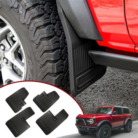 Taloos Mud Flaps Compatible With Ford Bronco 2021 2022 2023 Front And