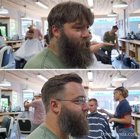 Before And After Haircut And Beard Trim Beard Before And After Before