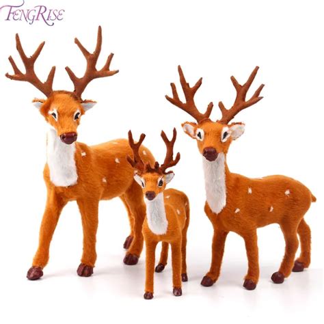 Fengrise 15 20 25cm Reindeer Christmas Deer Elk Plush Simulation