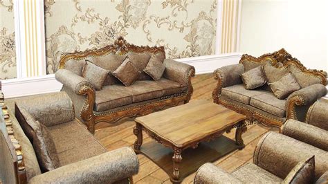 Buy sofa online in india at best prices from online furniture store. Best Quality Hand-carved Wooden Sofa Set SF-0001