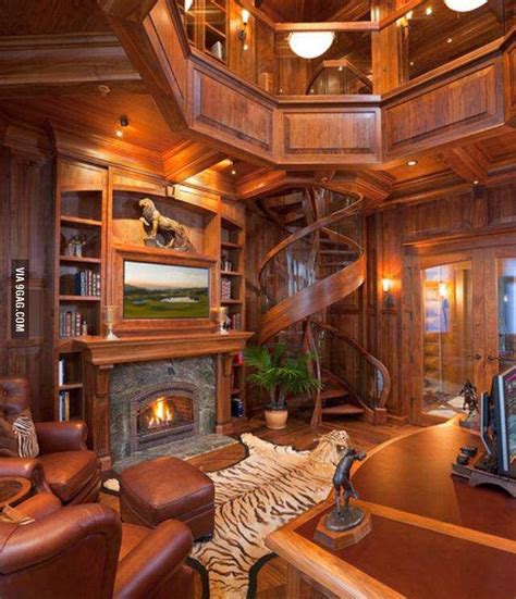 Amazing Home Office Funny Log Home Interior Staircase Design Log
