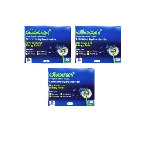 Allacan 10mg Hay Fever And Allergy Relief 90 Tablets