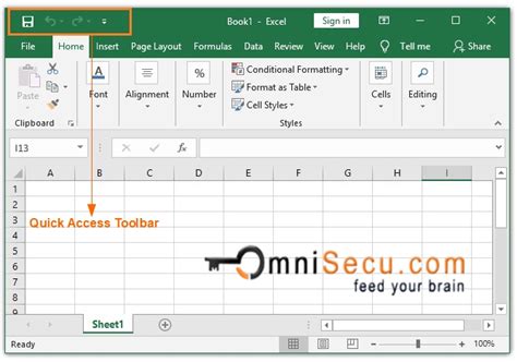 Different Components Of Excel Workbook User Interface
