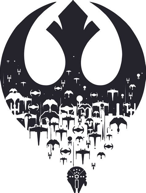 Star Wars Symbols Ship Cartoon Character Wall Art Vinyl Sticker Design