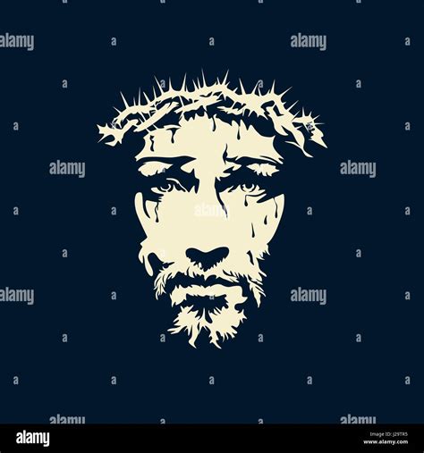 The Face Of Jesus Christ Stock Vector Image And Art Alamy