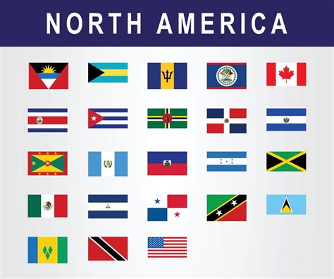 Map Of North America And North America Countries Flags Best Hotels