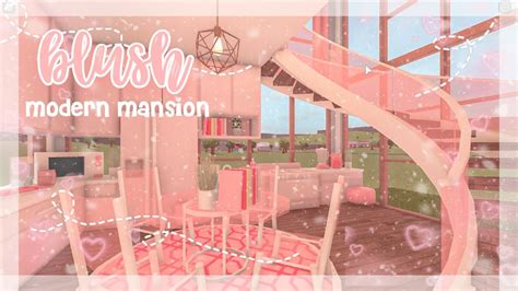 Bloxburg Aesthetic Blush Mansion Youtube Mansions Two Story Hot Sex