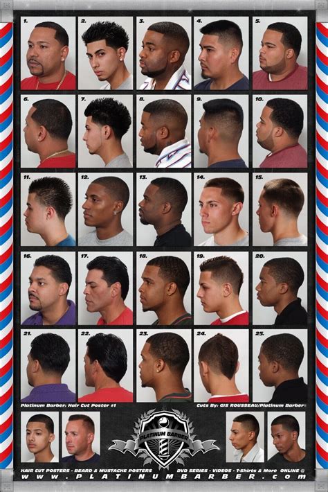 X Modern Barber Shop Salon Hair Cut For Men Chart Poster Ebay