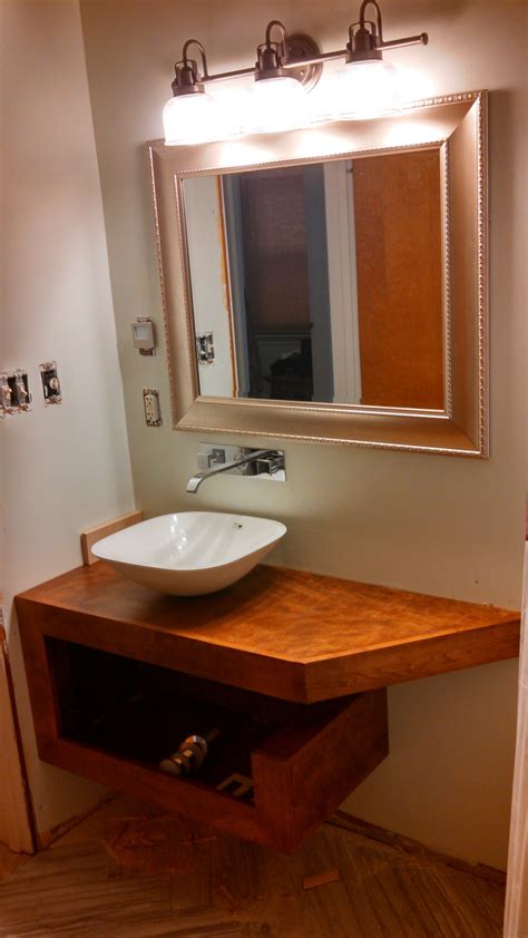 To refresh your memory, this floating vanity was built for what i consider to be the world's smallest bathroom ever. Andy's Blog | Thoughts, I Think… | Floating bathroom vanities, Bathroom vanity, Bathroom