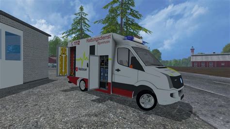 Fs15 Vw Crafter Ems V 10 Fire Department Mod Für Farming Simulator 15