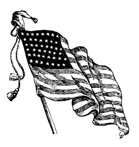 American Flag Black And White Clipart Uzugara