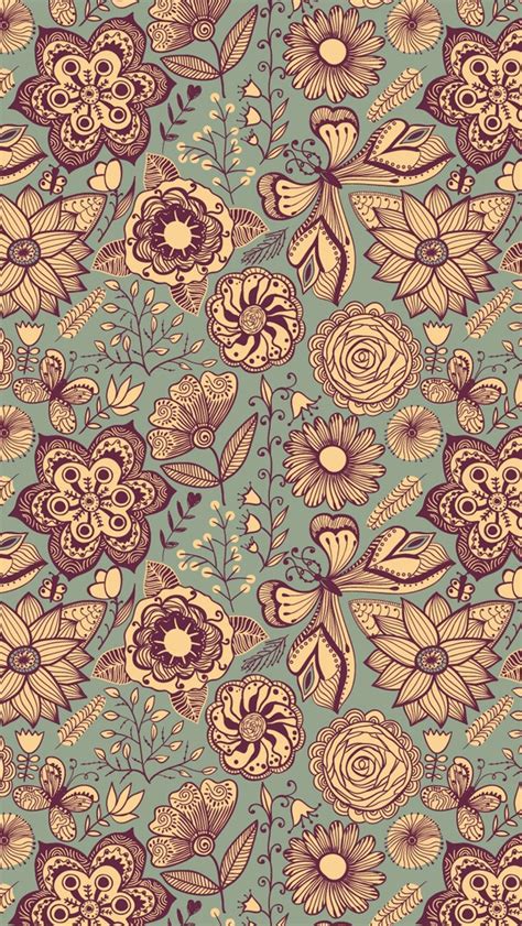 50 Vintage Floral Iphone Wallpaper On Wallpapersafari