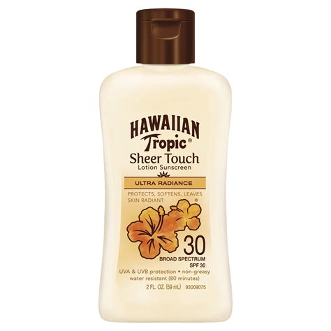 Hawaiian Tropic Sheer Touch Ultra Radiance Lotion Sunscreen Broad Spectrum Spf 30 2 Ounces