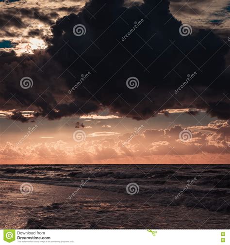 Beatiful Sunset With Clouds Over The Baltic Sea Stock Photo - Image of evening, open: 79510670