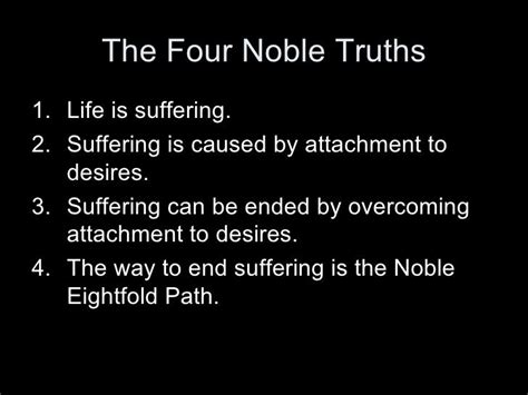The Four Noble Truths Truth Words Self Improvement