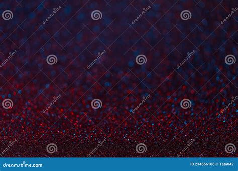 Abstract Blurred Blue Red Magic Glitter Background With Copy Space