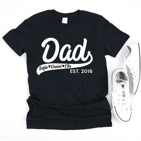 Personalized Dad T Shirt Cool Dad Shirts Dad Life T Shirt Etsy
