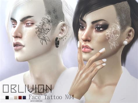 Oblivion Face Tattoo N04 By Pralinesims At Tsr Sims 4