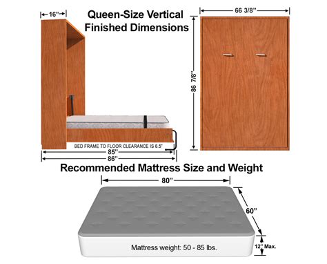Murphy Bed Dimensions: Queen, Full & King (with Photos) - Upgraded Home