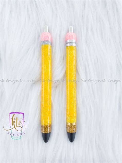 Glitter Pens Pencil Glitter Pens Teacher T Glitter Etsy