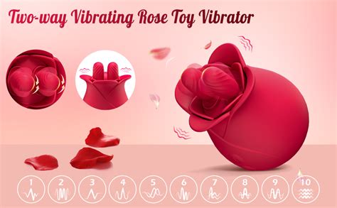 Rose Sex Stimulator Oral Sex Toy For Women Tongue Licking Clitoral Nipple Clit