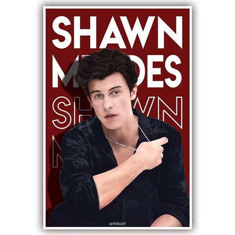 Artinkart Shawn Mendes Music Poster For Room Celebrity Digital Art