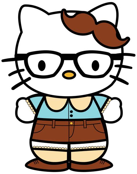 hello kitty hipster clipart adf glasses hello kitty hipster image 18244