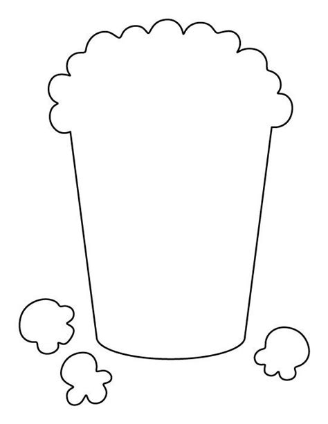 Popcorn Pattern Use The Printable Outline For Crafts Carnival