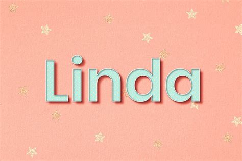 Linda Female Name Typography Vector Free Image By Wit
