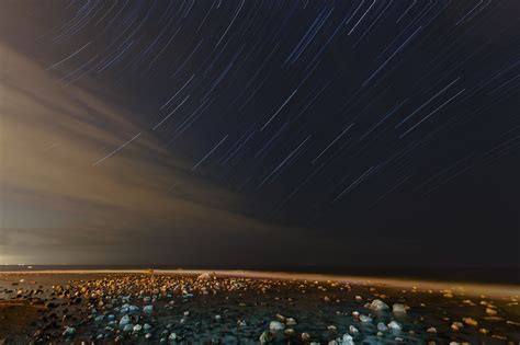 Time Lapse Photo Of A Starry Sky During Night Time Hd Wallpaper
