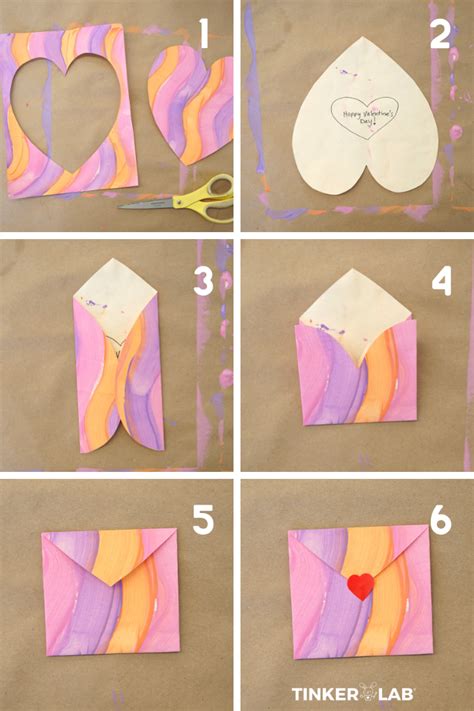 Fold A Heart Envelope Valentine Tinkerlab