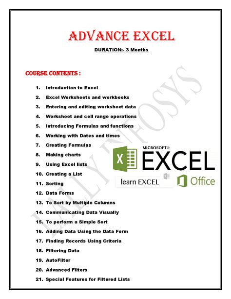 Advance Excel Web Designing