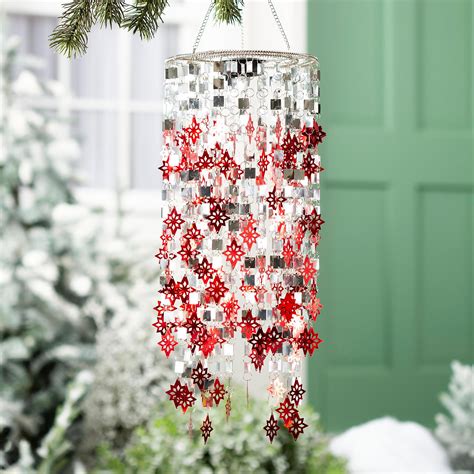Snowflake Chandelier Solar Mobile Plow And Hearth