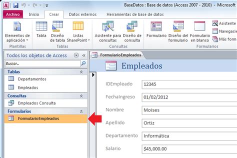 Crear Un Formulario En Access • Excel Total