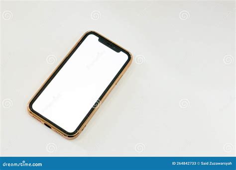 Mockup Image Of A Mobile Phone With Blank White Screen Stock Image