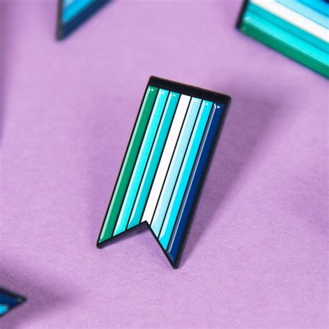 Non Binary Ribbon Pin Subtle Pride Flag Enamel LGBT LGBTQ Etsy