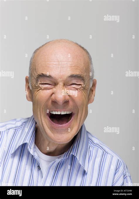 Portrait Of A Senior Man Laughing Stock Photo Alamy