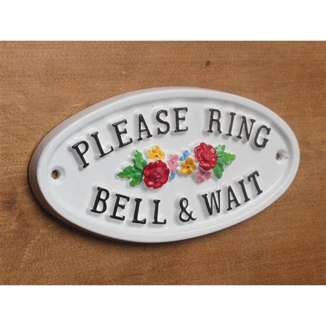 Please Ring Bell And Wait Sign Etsy