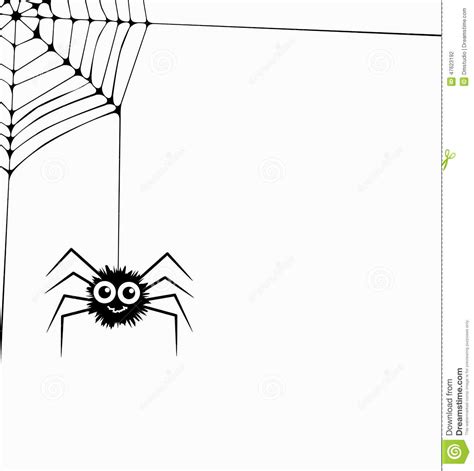 Hangend Spin En Webnetwerk Vector Illustratie Afbeelding 47623192