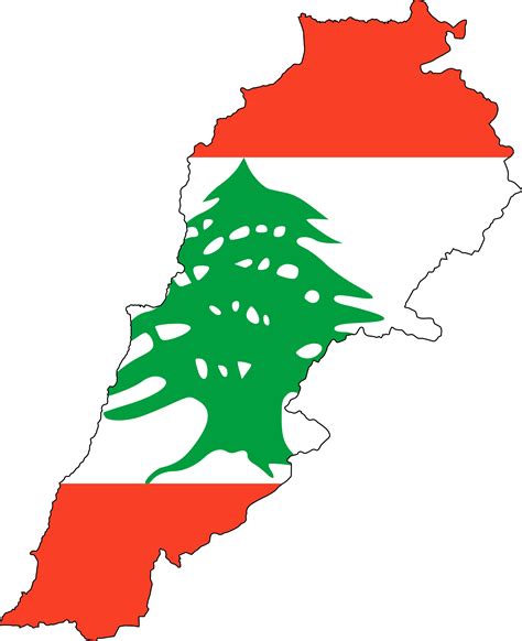 Flag Of Lebanon Map National Flag Map Transparent Background Png