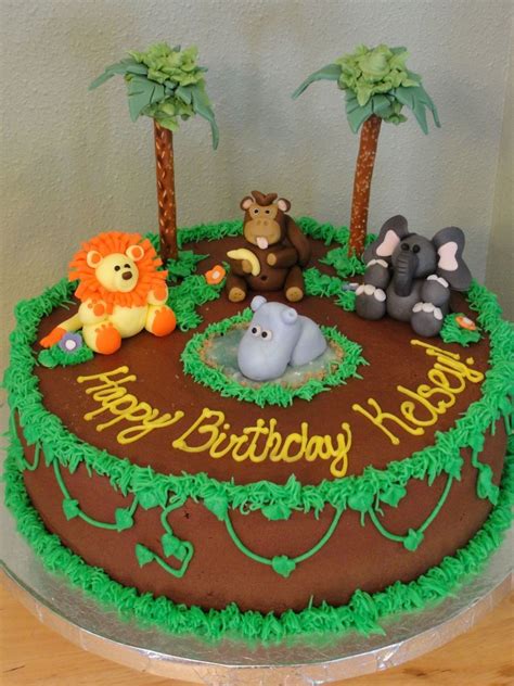 Jungle Cake Jungle Cake I Made For A Friends Daughters Birthday