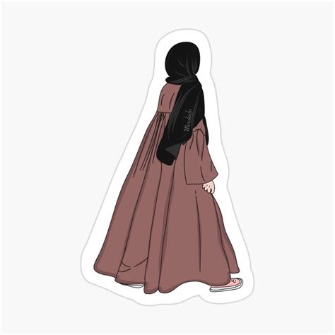 Women In Burka Sticker Sticker For Sale By Merakiefa Woman In Burka Hijab Cartoon Trendy