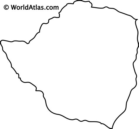Zimbabwe Outline Map