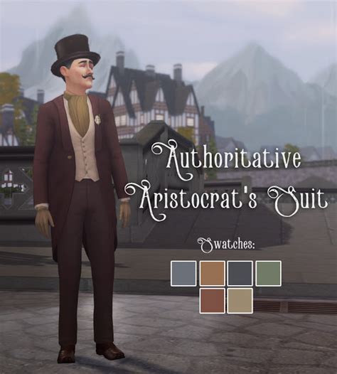 Ts4 Authoritative Aristocrats Suit History Lovers Sims Blog Sims 4
