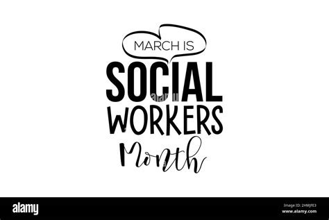 Social Workers Month Great Profession Brush Calligraphy Concept Vector