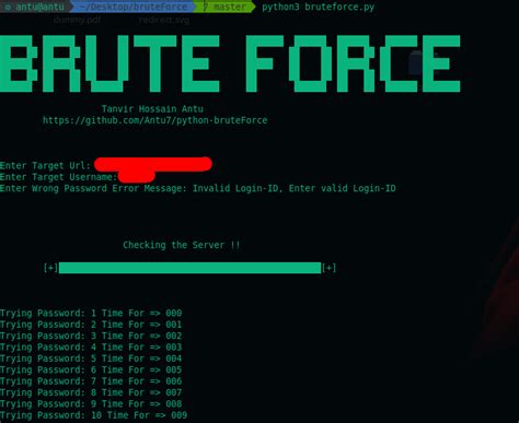 Github Antu7python Bruteforce Brute Force Attack Tools Using Python