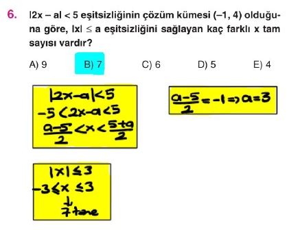 Orijinal Tyt Matematik Soru Bankası Mutlak Değer Çözümleri Test 4